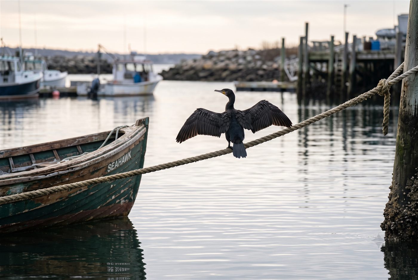 A Bird on the Dock