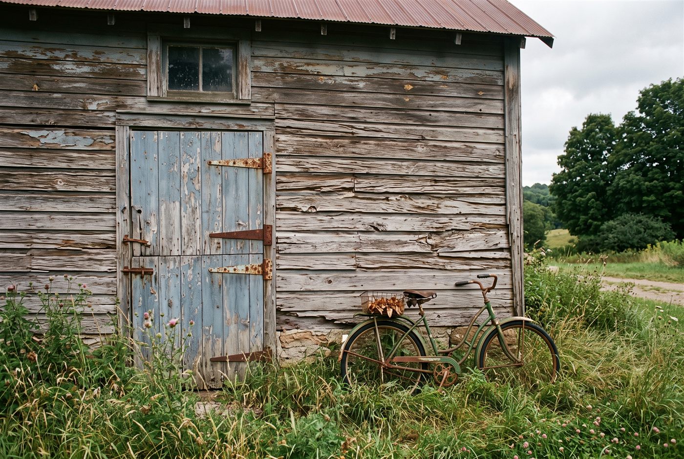 A Bicycle by the Barn